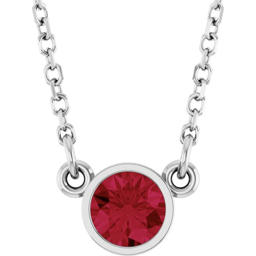 Poiema Natural Ruby Bezel Set  Necklace
