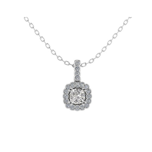 Tamanna Natural Diamond Double Prong  Necklace