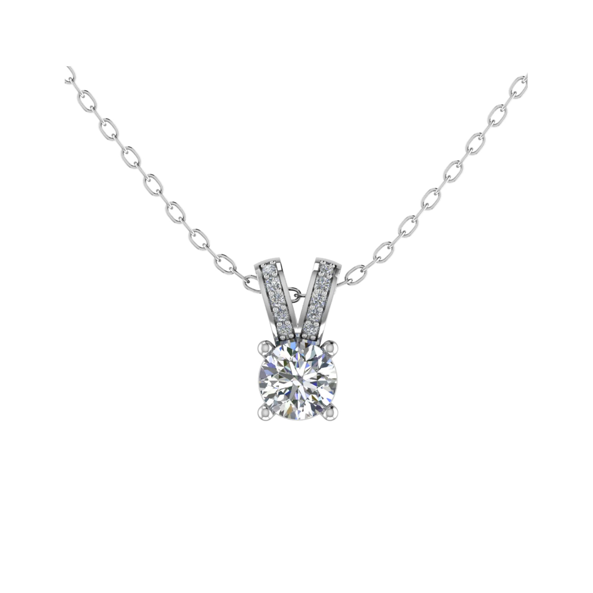Tashina Natural Diamond 4 Prong  Necklace