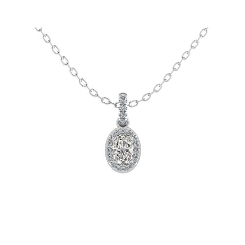 Terese Natural Diamond 4 Prong  Necklace