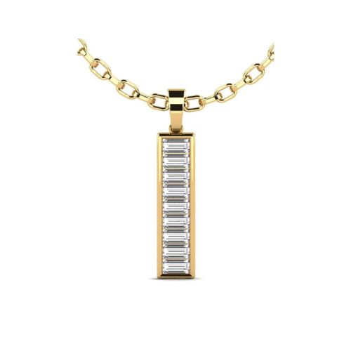 Delightta Natural Diamond Channel Set Necklace