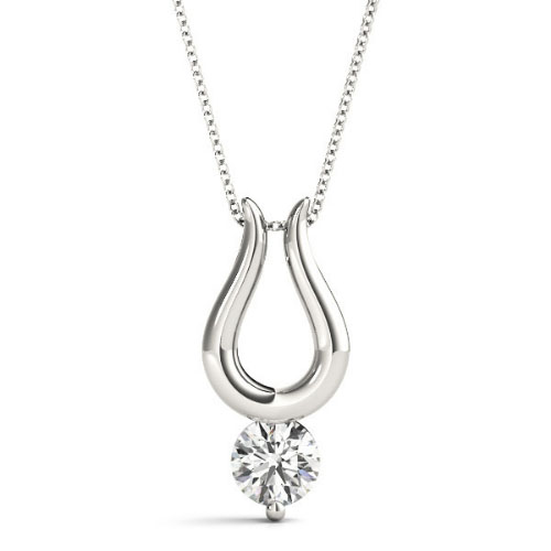 Rili Natural Diamond Prong Set  Necklace