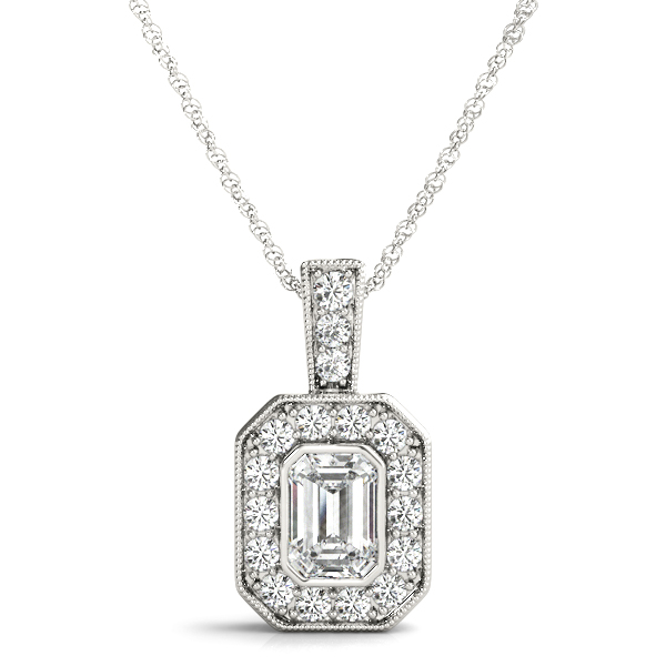 Teona Lab-Created Diamond Bezel Set  Necklace