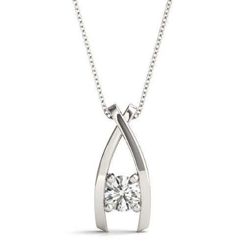 Riliegh Natural Diamond 4 Prong  Necklace