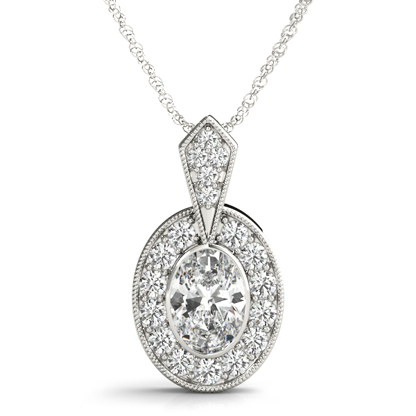 Tenesha Lab-Created Diamond Bezel Set  Necklace