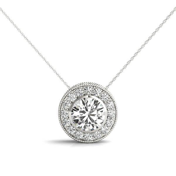 Taiya Lab-Created Diamond Bezel Set  Necklace