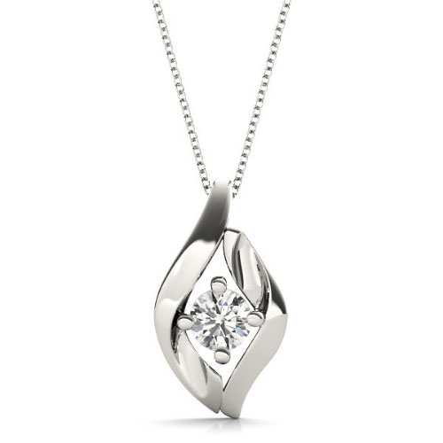 Risica Natural Diamond 4 Prong  Necklace