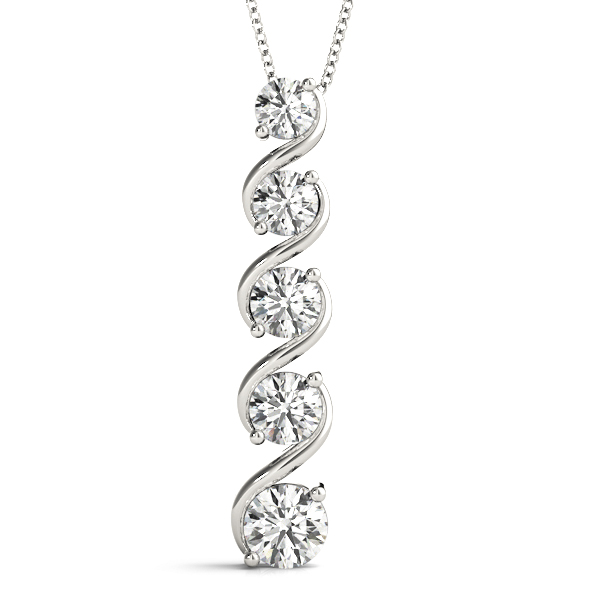 Grover Natural Diamond Prong Set  Necklace