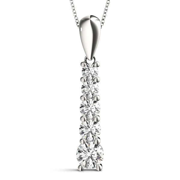 Zachary Natural Diamond Prong Set  Necklace