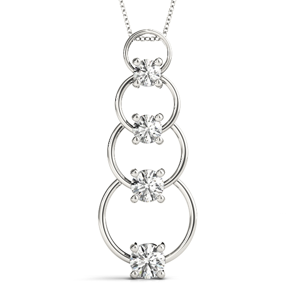 Ellis Natural Diamond Bezel Set  Necklace