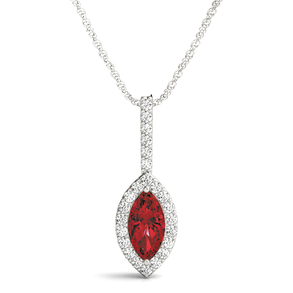 Grevillea Natural Ruby 2 Prong  Necklace