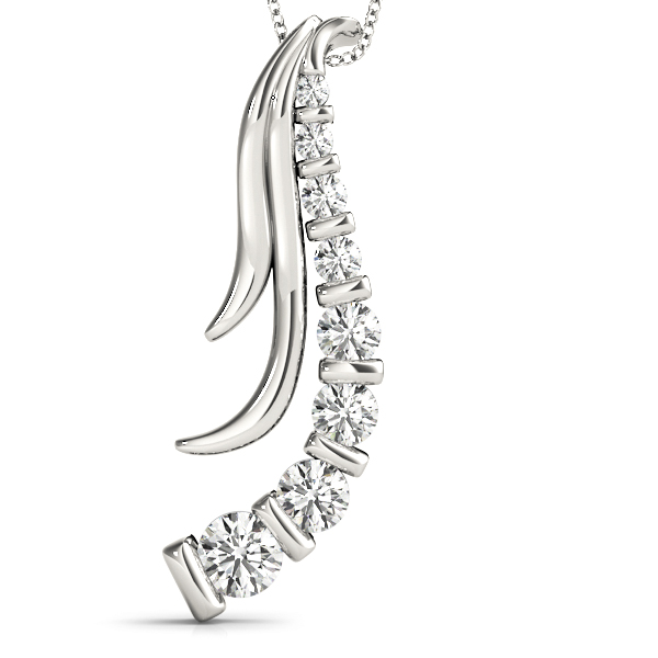 Wynston Natural Diamond Channel Set Necklace