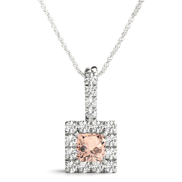 Taleyah Morganite 4 Prong  Necklace
