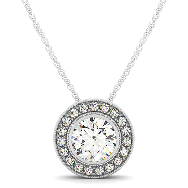 Timothea Lab-Created Diamond Bezel Set  Necklace