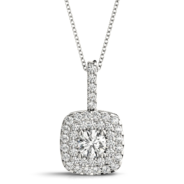 Tiesha Natural Diamond 4 Prong  Necklace