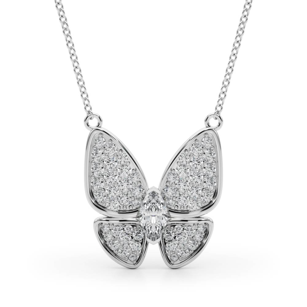 Wilbur Natural Diamond Prong Set Necklace