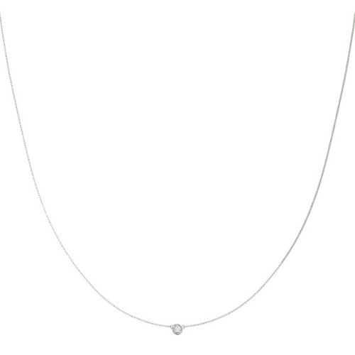 Rohese Natural Diamond Bezel Set  Necklace