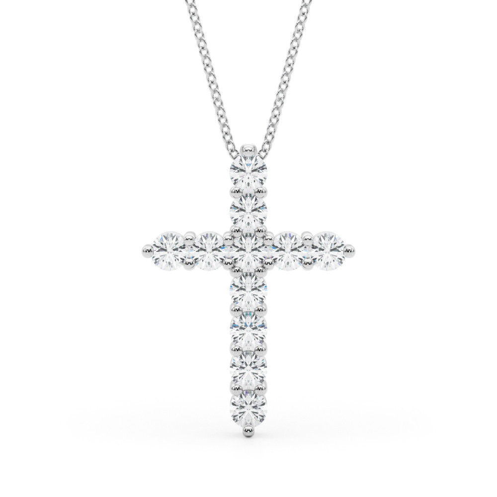 Venna Lab-Created Diamond Shared Prong Necklace