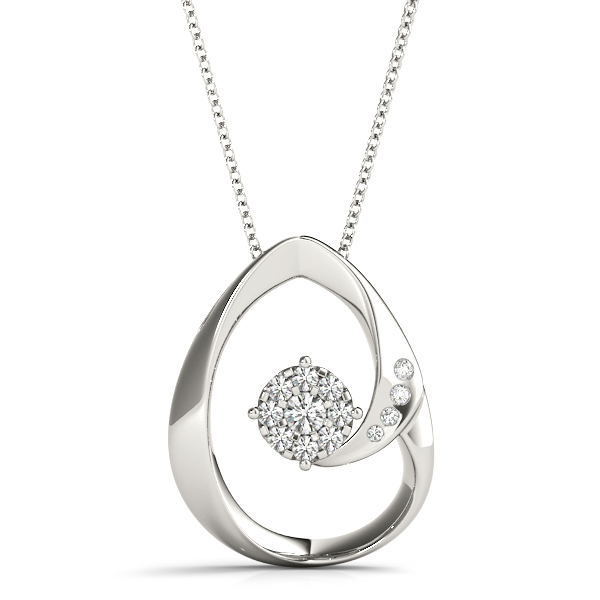 Adrian Natural Diamond Prong Set  Necklace