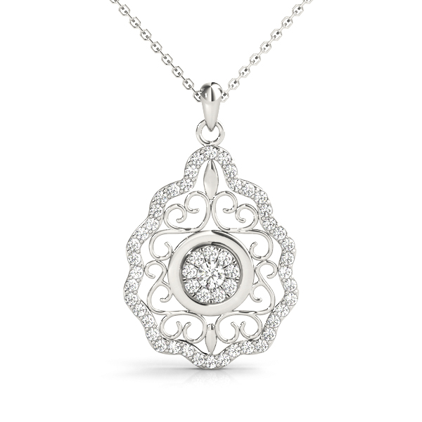 Cassian Natural Diamond Pave Set  Necklace