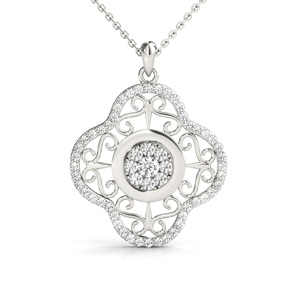 Stellan Natural Diamond Bezel Set  Necklace