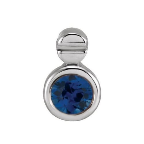 Prita Blue Sapphire Bezel Set  Necklace