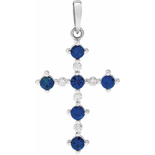 Pulakita Blue Sapphire Prong Set  Necklace