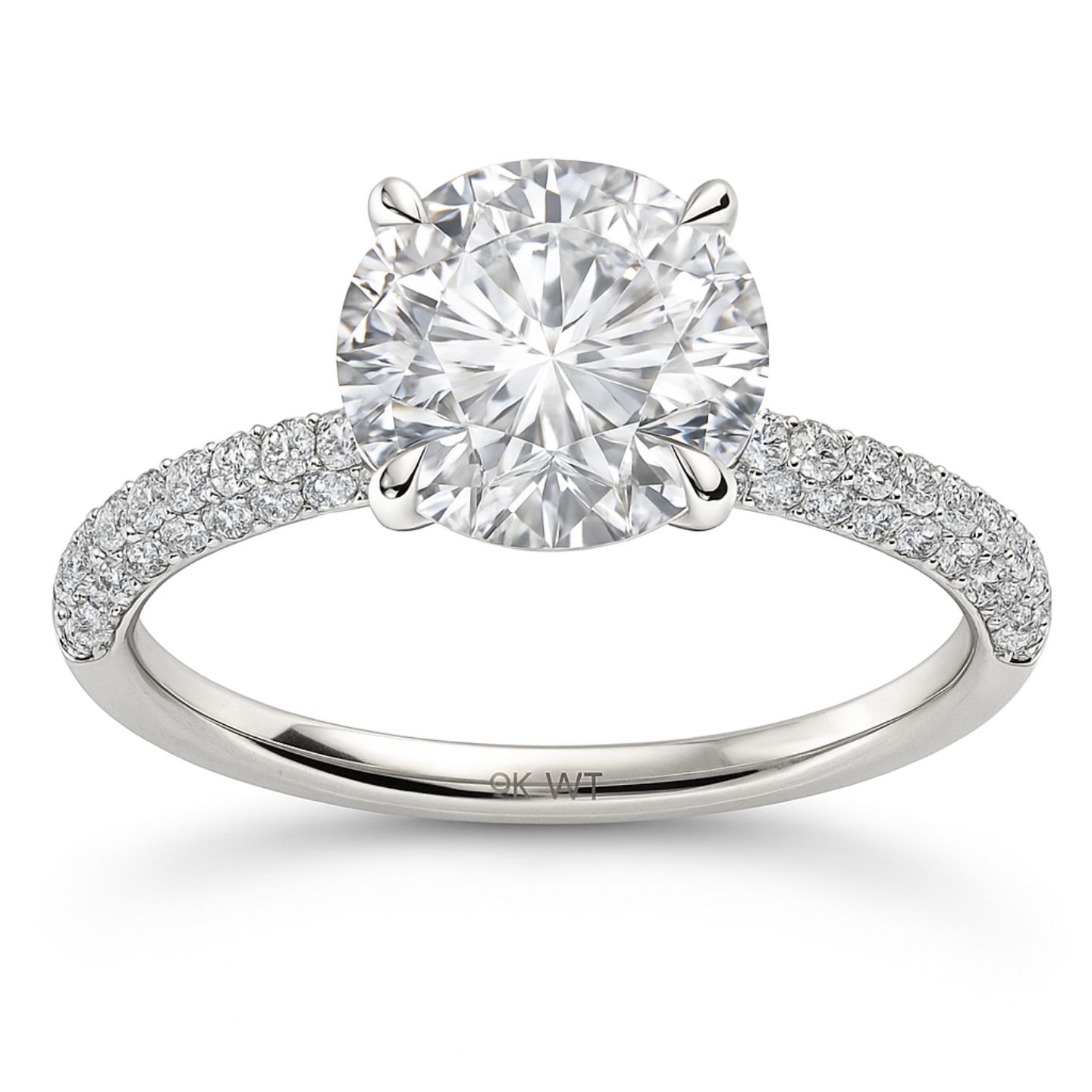 Cleva Natural Diamond 4 Prong  Engagement Ring