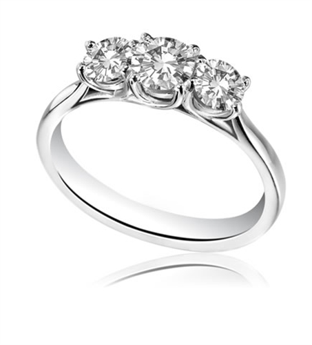 Demetrice Natural Diamond 4 Prong  Engagement Ring
