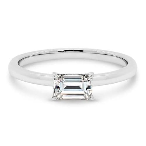 Clemence Natural Diamond 4 Prong  Engagement Ring