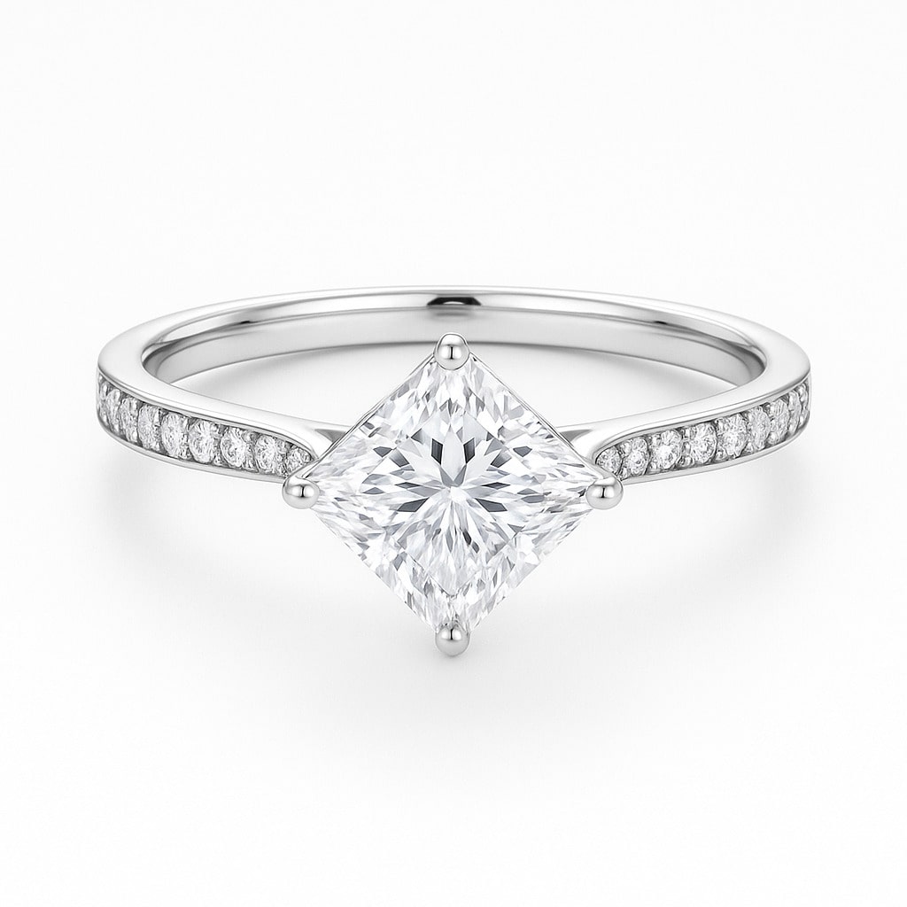 Belet Natural Diamond 4 Prong  Engagement Ring