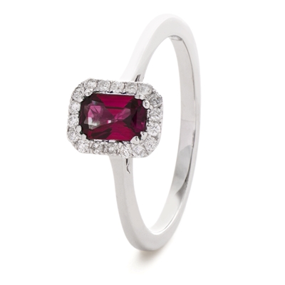 Aubrin Natural Ruby  Engagement Ring