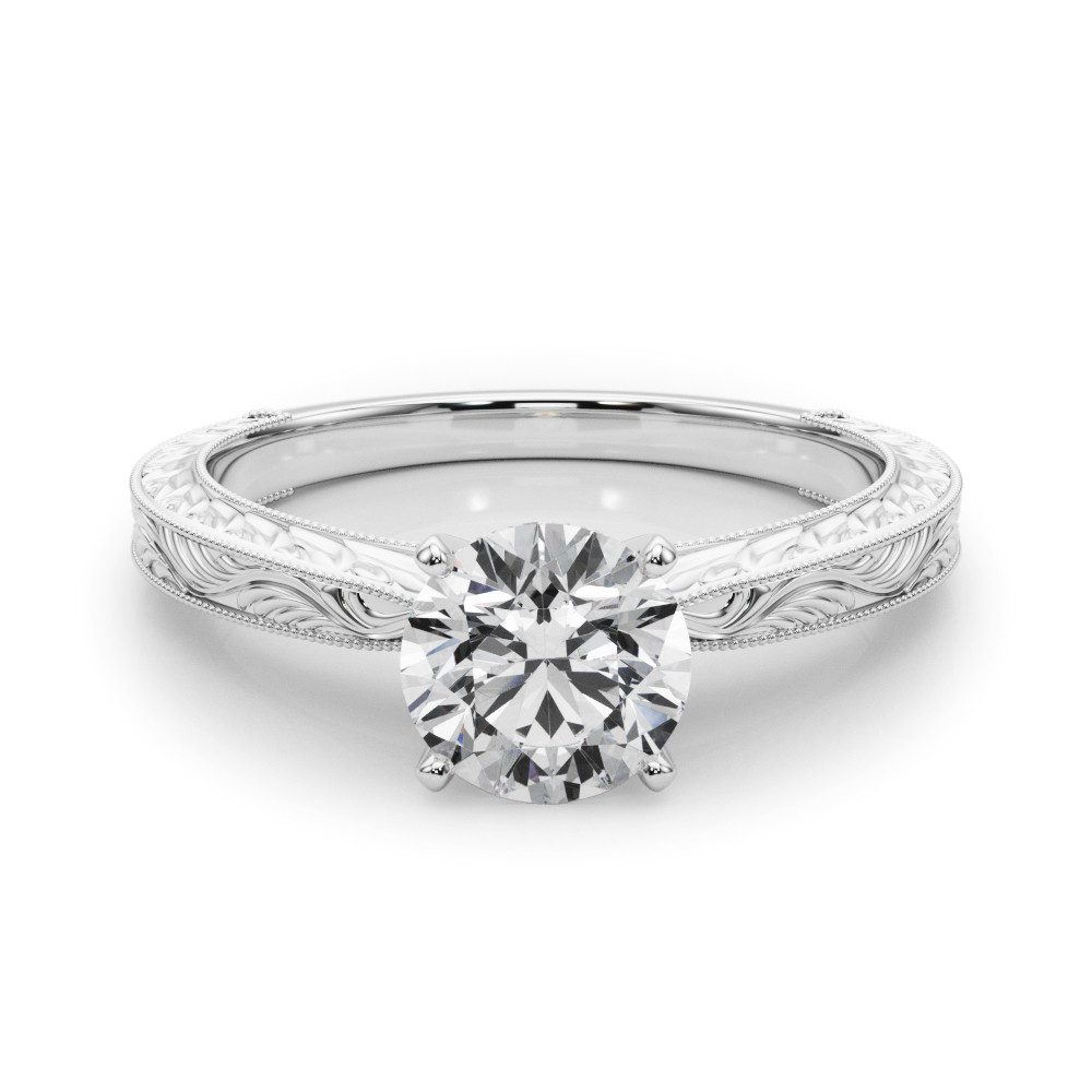 Baldehiua Natural Diamond 4 Prong  Engagement Ring