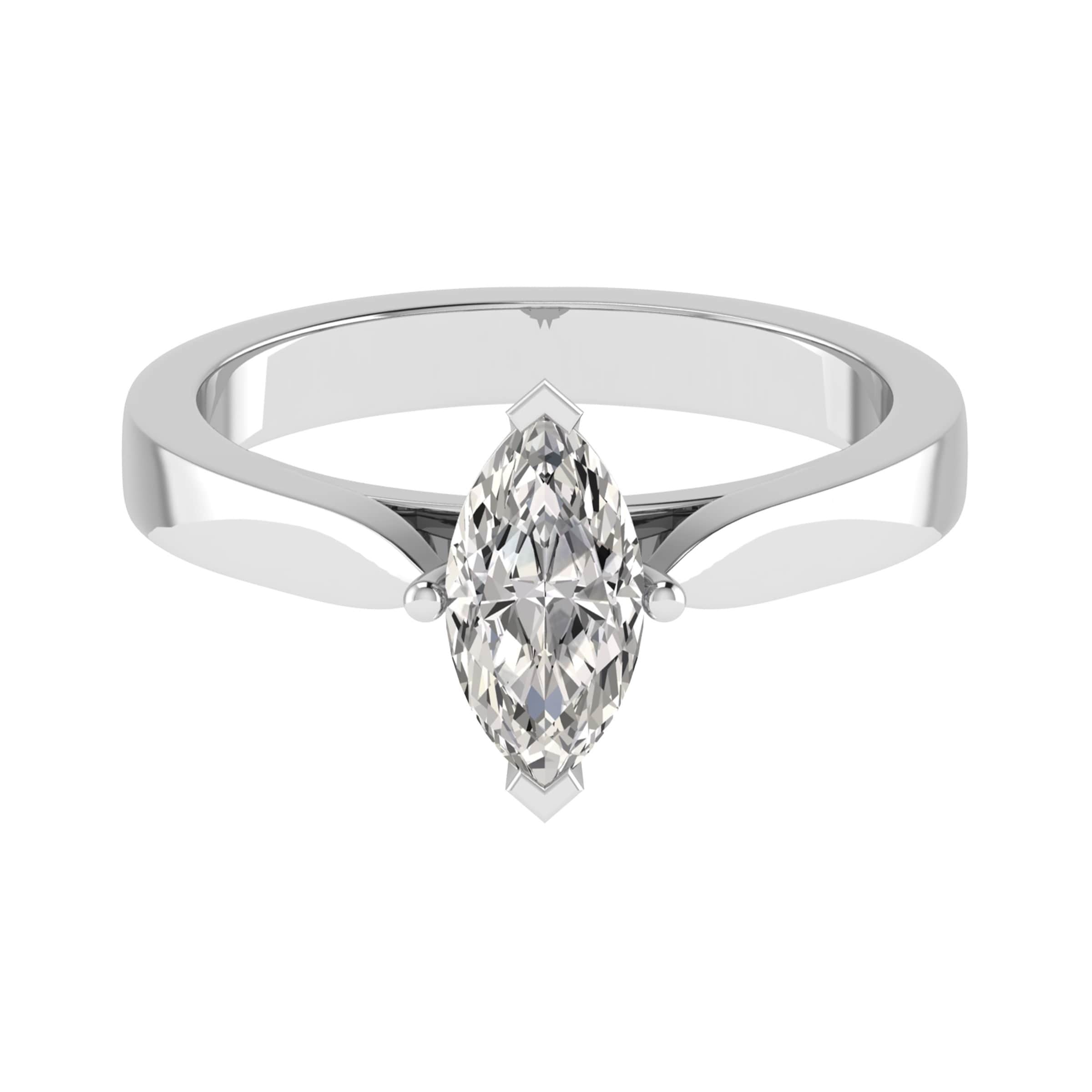 Brynlee Natural Diamond 4 Prong  Engagement Ring