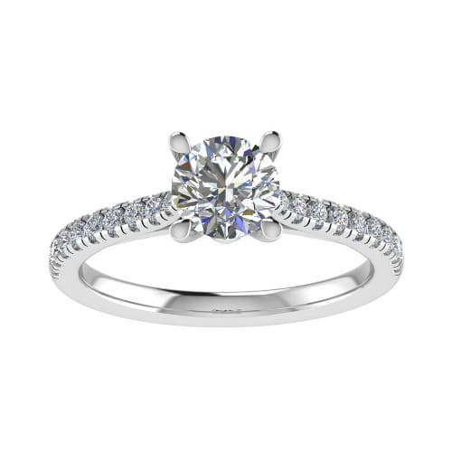 Carine Natural Diamond 4 Prong  Engagement Ring