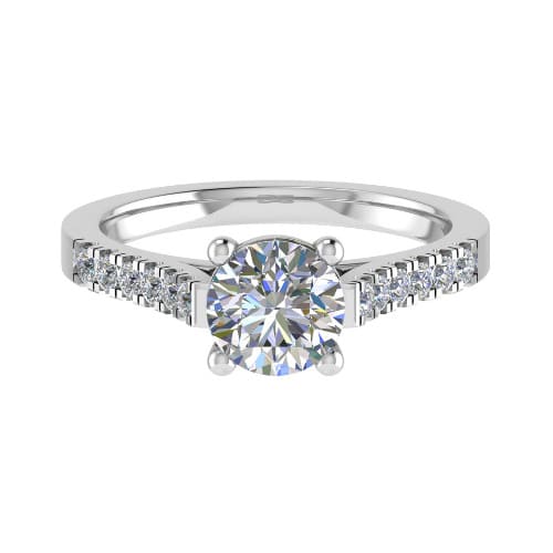 Cayanne Natural Diamond 4 Prong  Engagement Ring