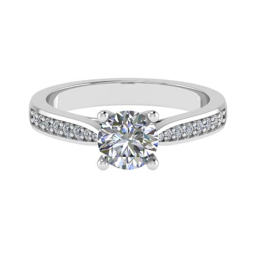 Chellsie Natural Diamond 4 Prong  Engagement Ring