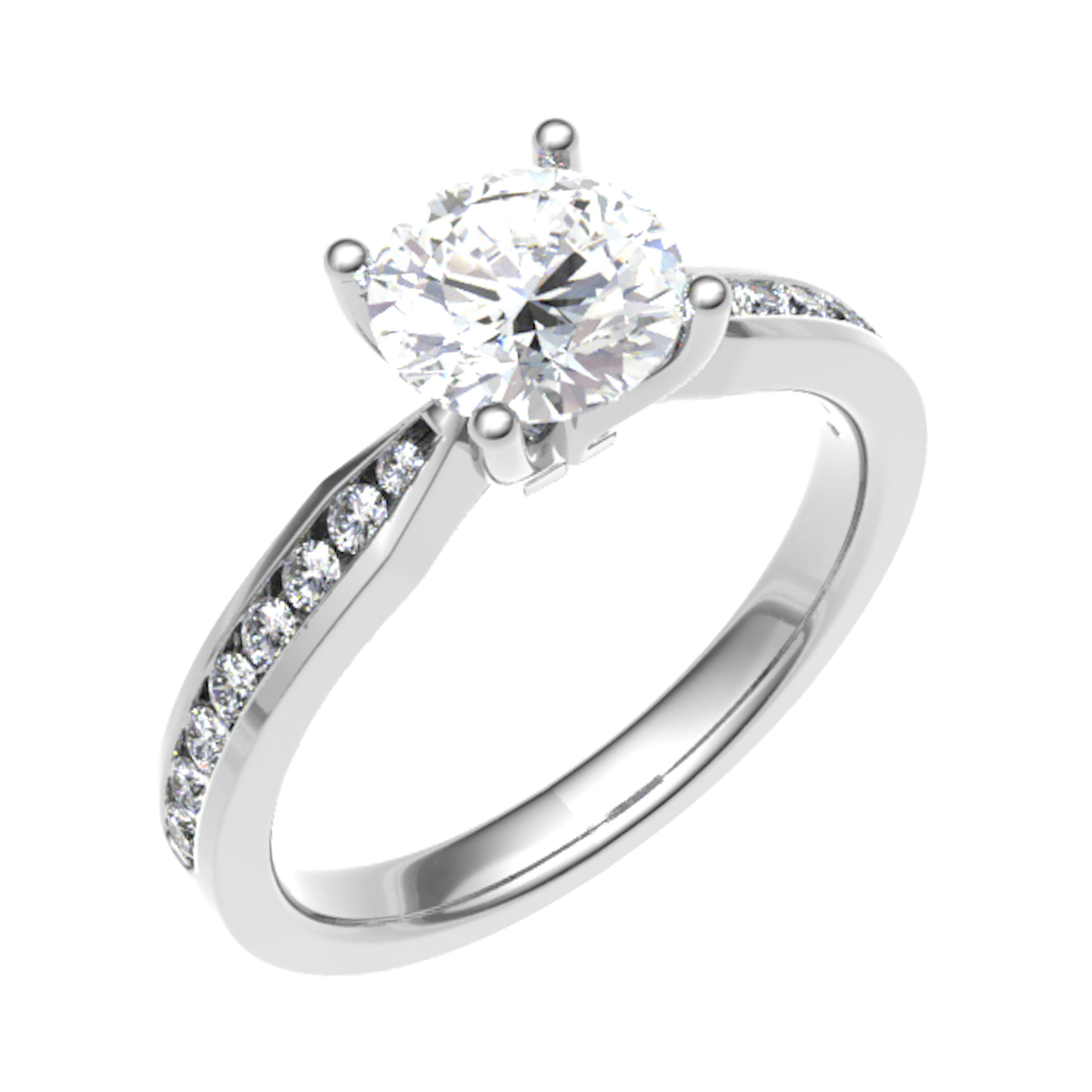 Cherilyn Natural Diamond 4 Prong  Engagement Ring