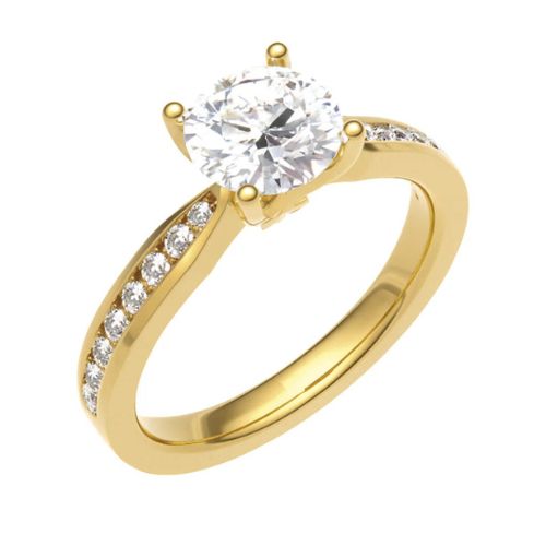 Cherilyn Natural Diamond 4 Prong  Engagement Ring