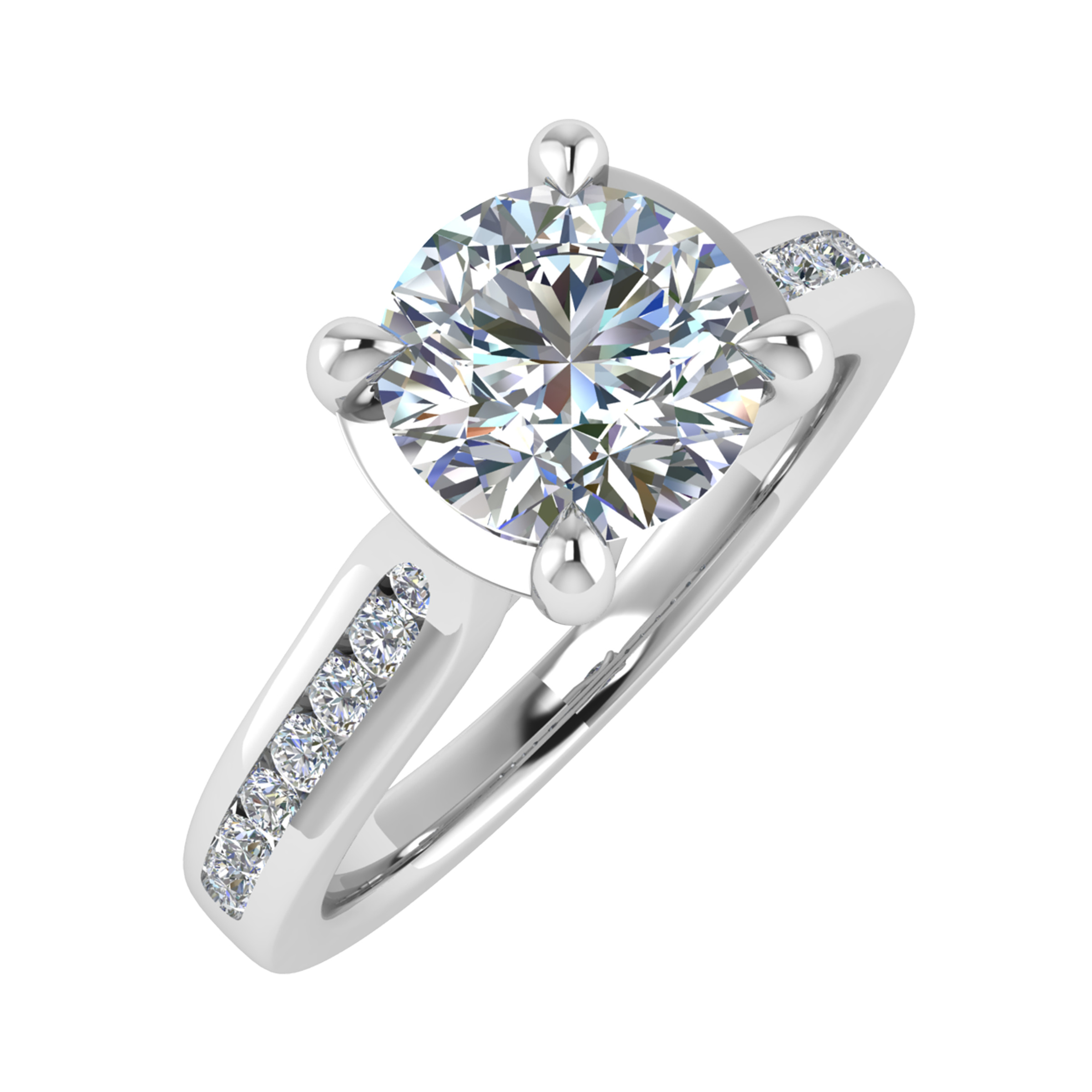 Coralina Natural Diamond 4 Prong  Engagement Ring