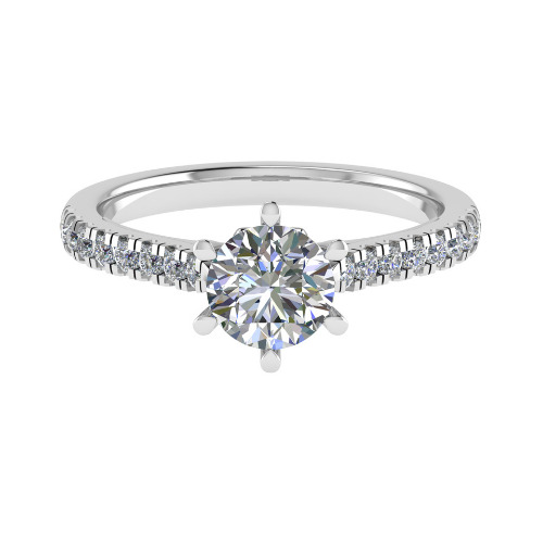Cristin Natural Diamond 6 Prong  Engagement Ring