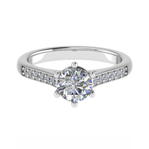 Cheri Natural Diamond 6 Prong  Engagement Ring