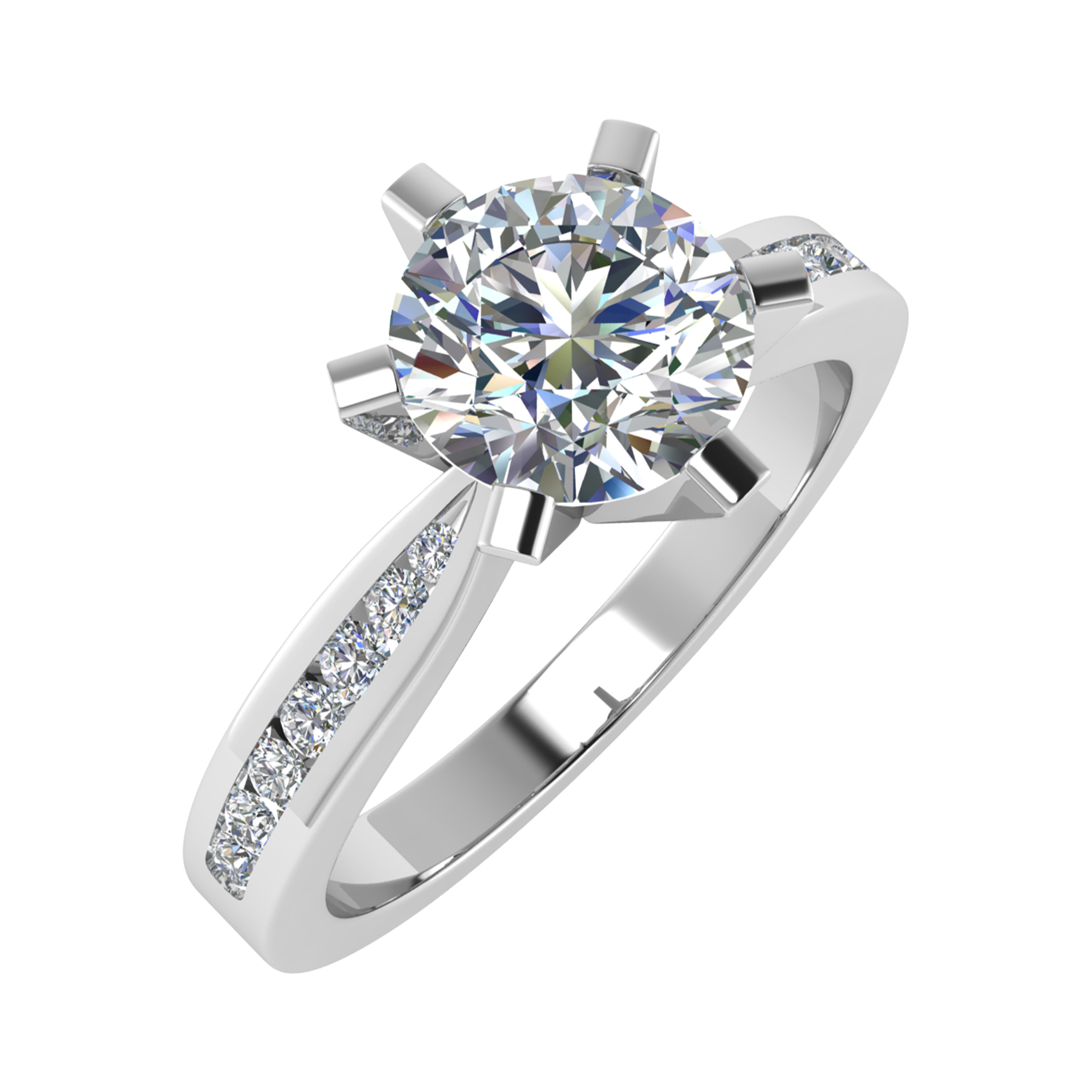 Carmilla Natural Diamond 6 Prong  Engagement Ring