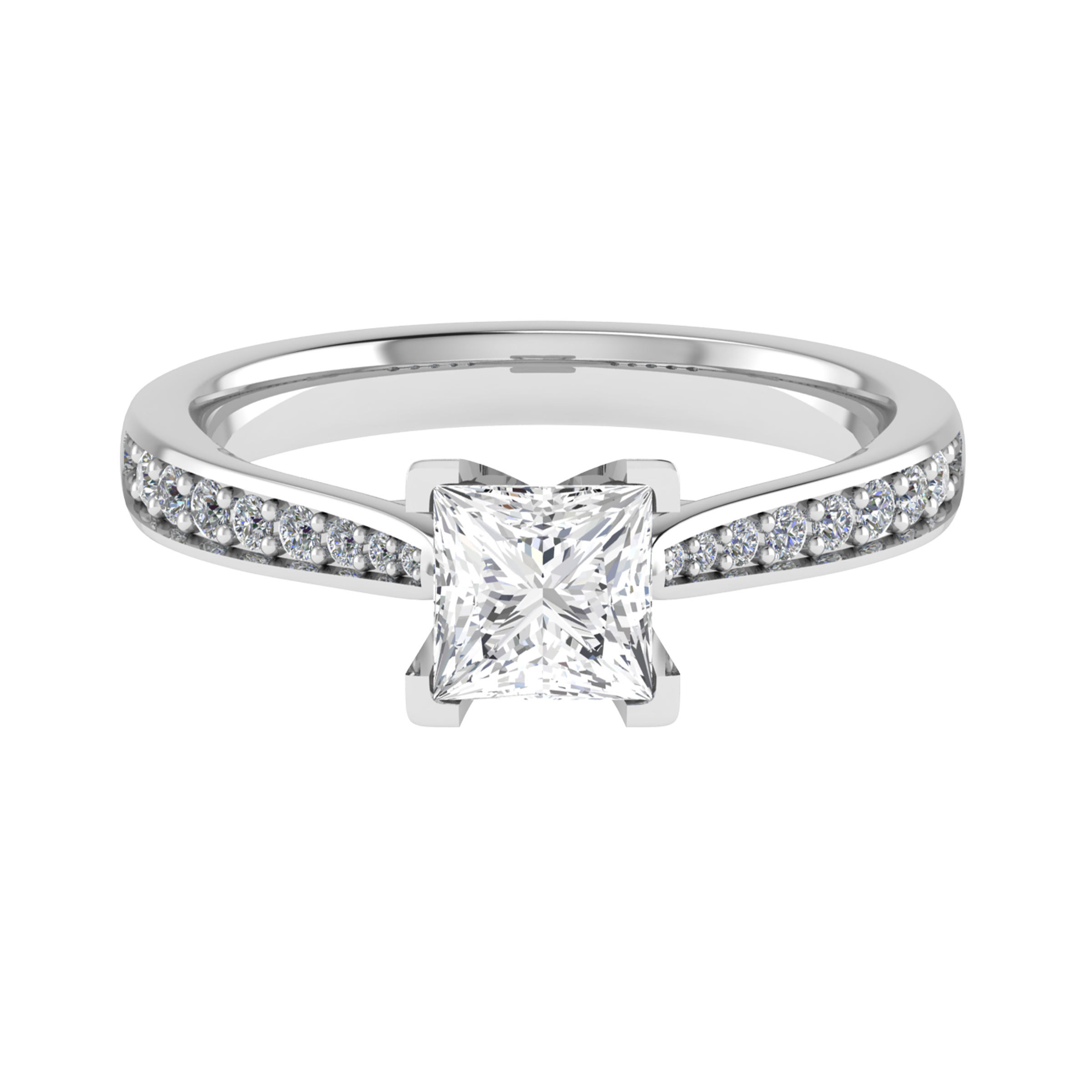 Cornelia Natural Diamond 4 Prong  Engagement Ring