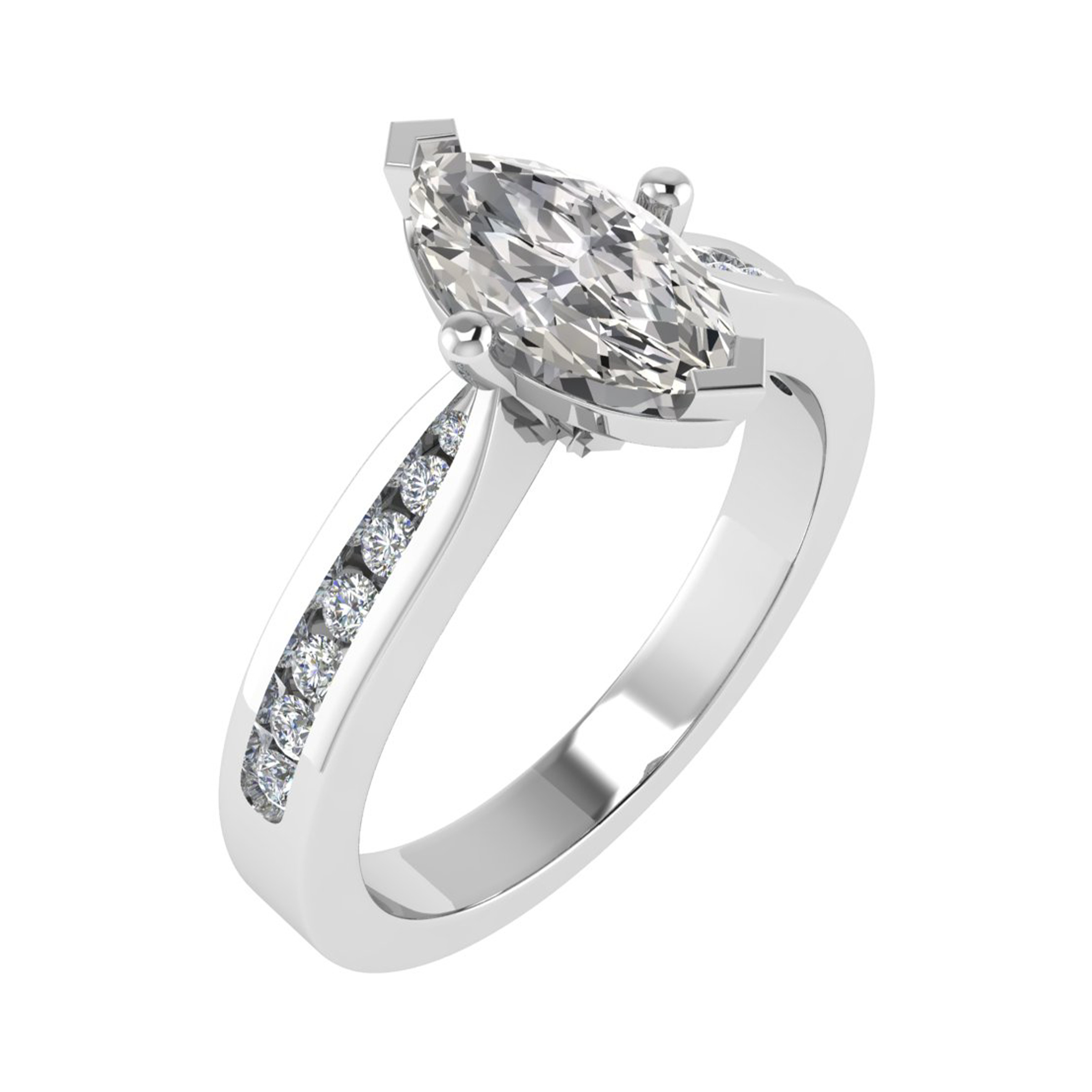 Chole Natural Diamond 4 Prong  Engagement Ring