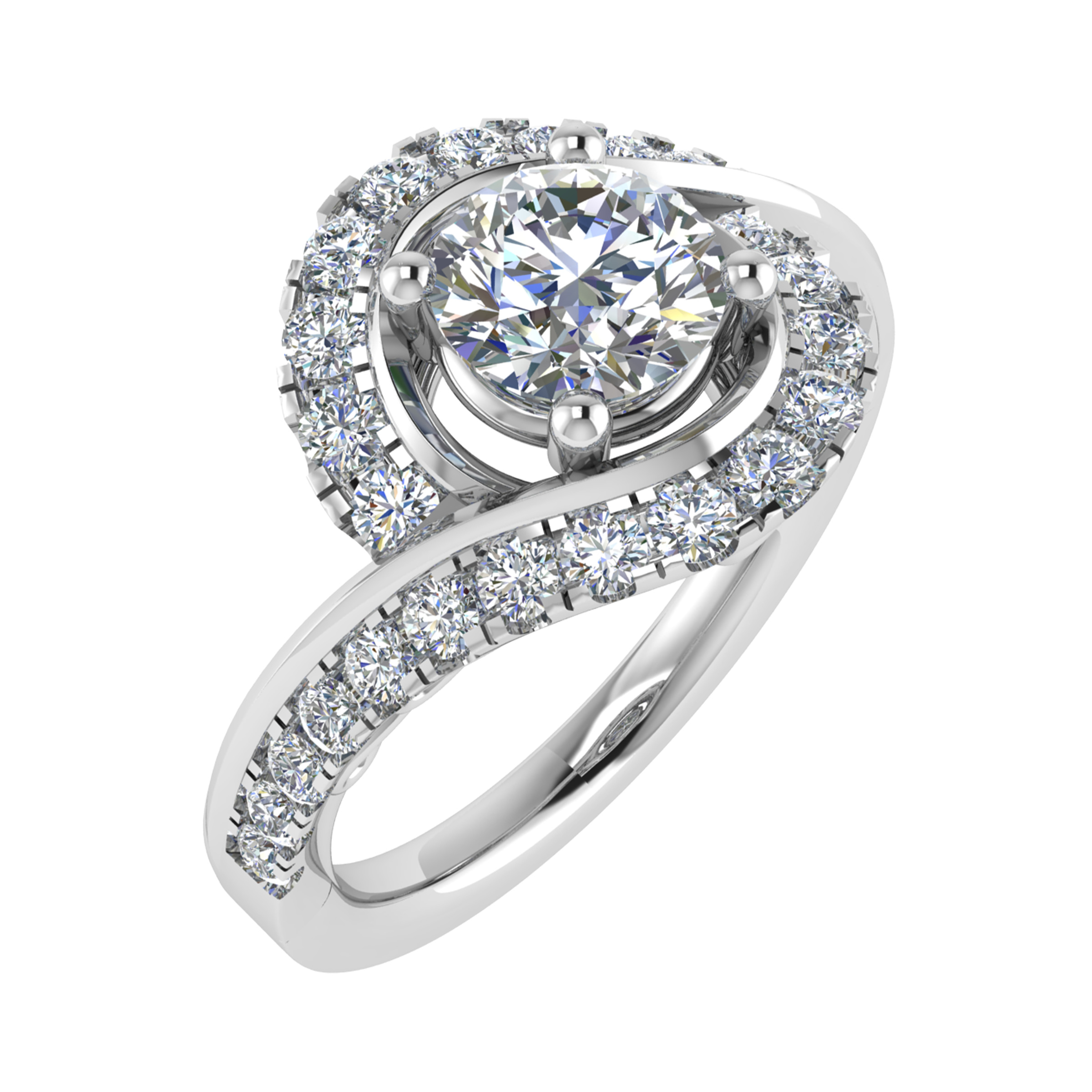 Elyanna Natural 4 Prong  Diamond Ring