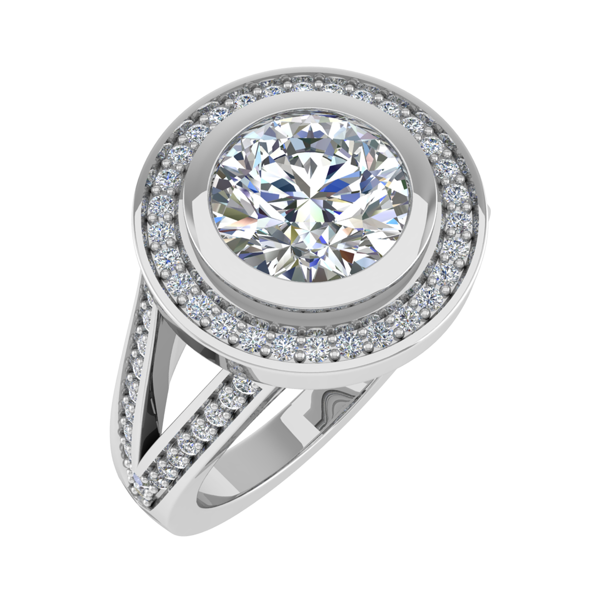Sarah Natural Bezel  Diamond Ring