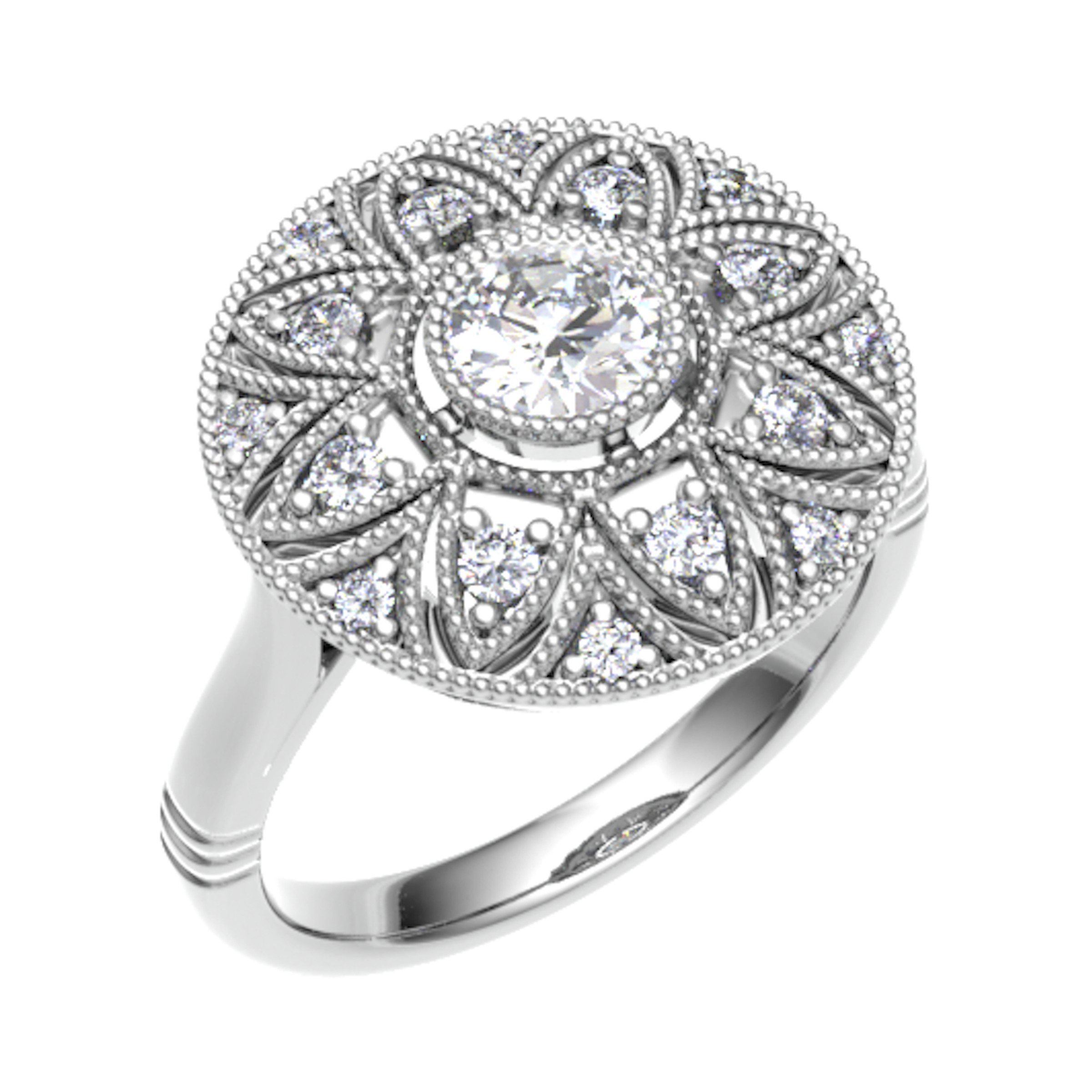 Rachel Natural Bezel  Diamond Ring