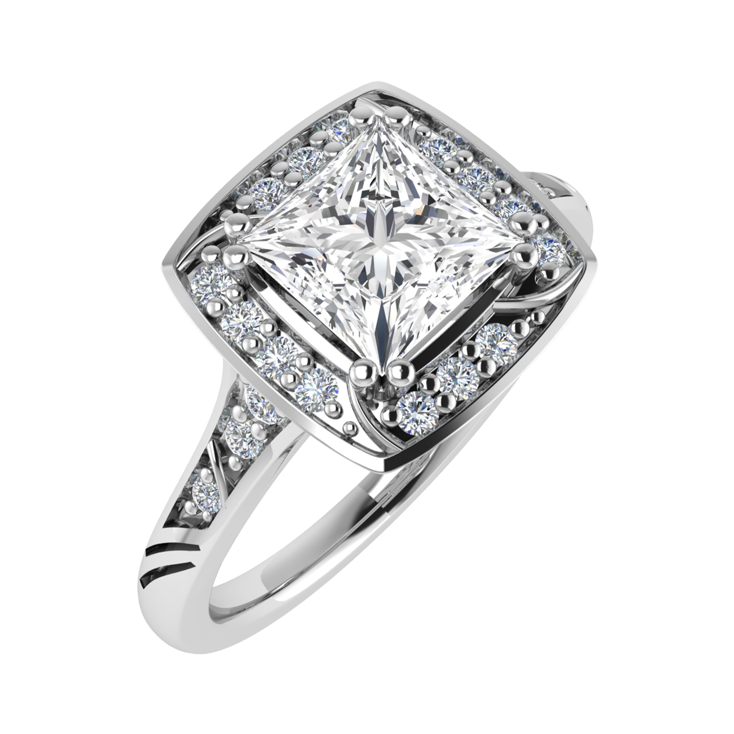 Saskia 0.20 - 3.00 Carat Natural Double Prong  Diamond Ring