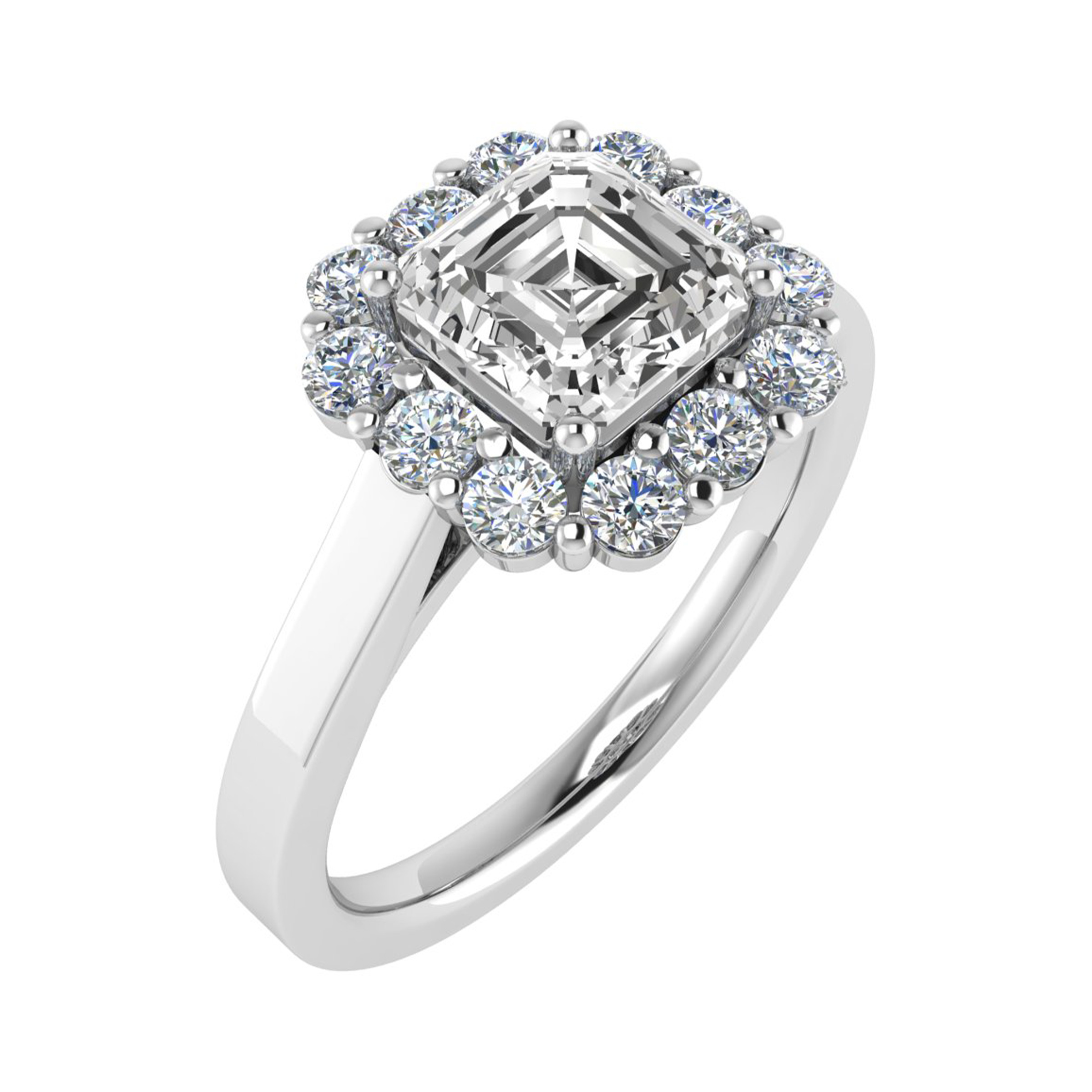 Stephenie Natural 4 Prong  Diamond Ring